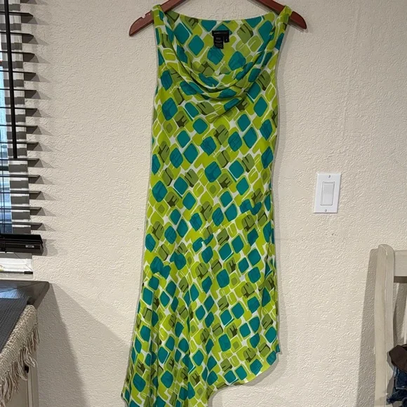 BCBGMaxAzria Vibrant Green and Teal Dress - Picture 5 of 7